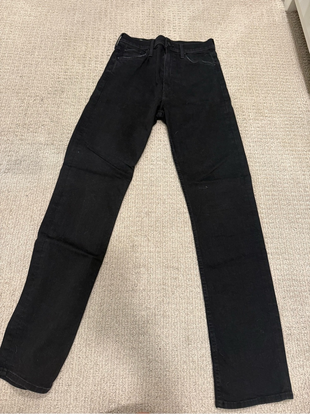 MOTHER Black Straight Leg Women's Jeans